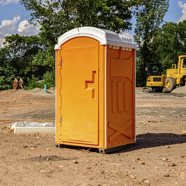 how often are the porta potties cleaned and serviced during a rental period in Dos Rios CA